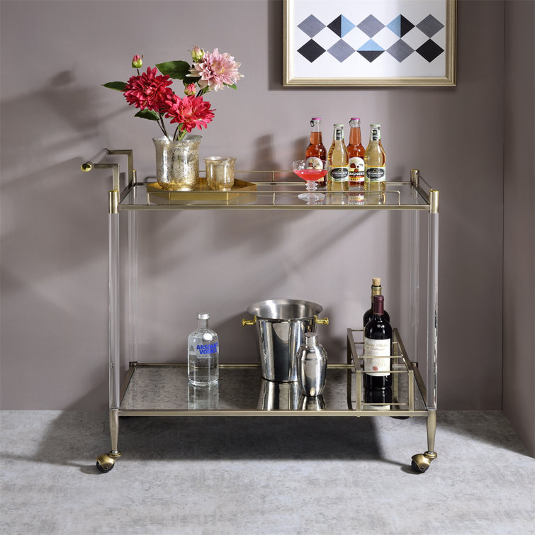 Everly Quinn Metal Bar Cart Wayfair